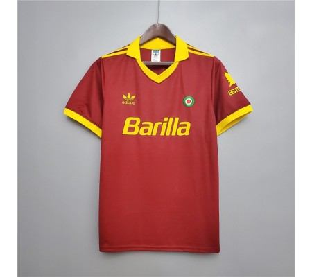 Roma 91/92 Home Red Soccer Jersey